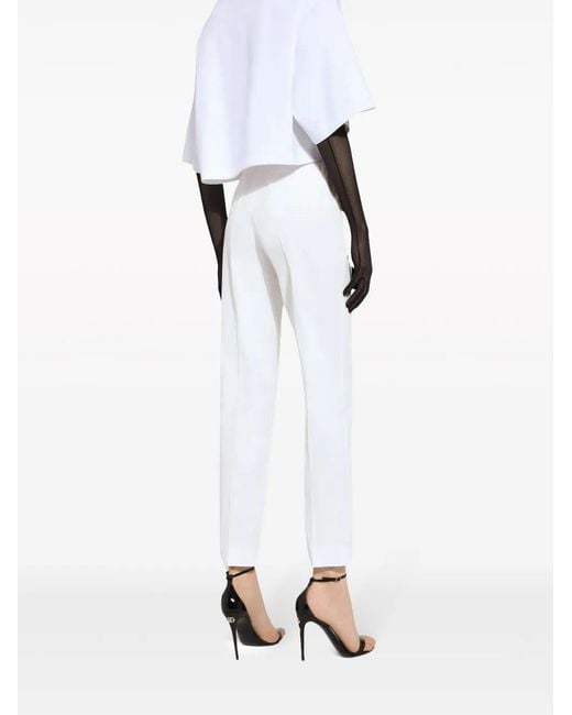 Dolce & Gabbana White Cotton Pants For