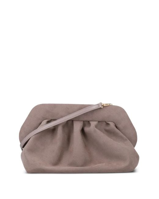 THEMOIRÈ Brown Bios Pleated Clutch Bag