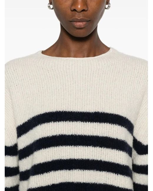 Forte_forte White Striped Sweater