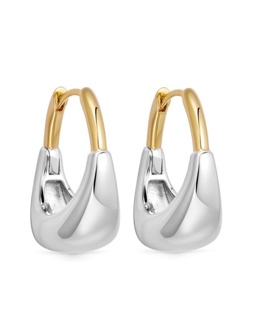 Astley Clarke Metallic 18kt Recycled Gold Vermeil And Sterling Silver Aurora Hoop Earrings