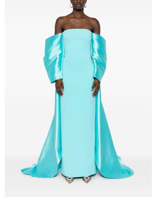 Solace London Kyla Maxi Dress in Blue | Lyst