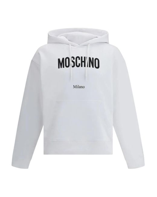 Felpa Con Cappuccio E Logo di Moschino in Gray da Uomo