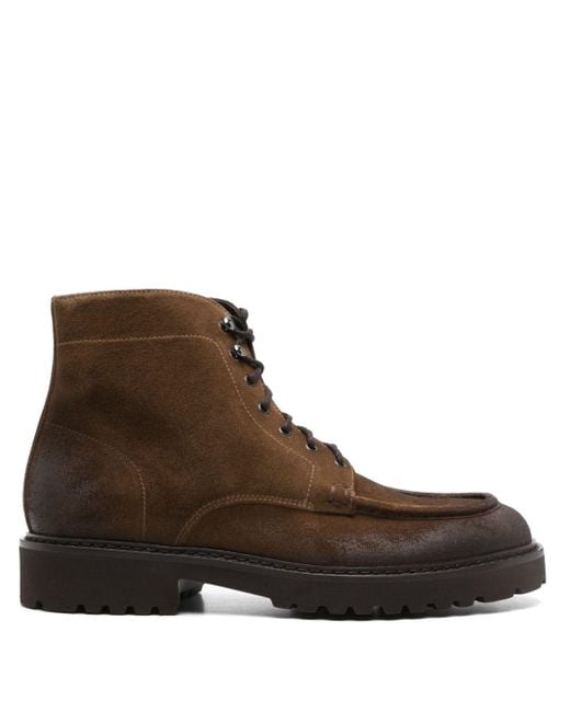 Doucal's Brown Suede Ankle Boots for men