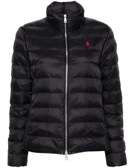 Polo Ralph Lauren Black Polo Pony-Embroidered Puffer Jacket