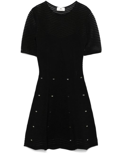 Elisabetta Franchi Black Elegant Dress For Fall 2024