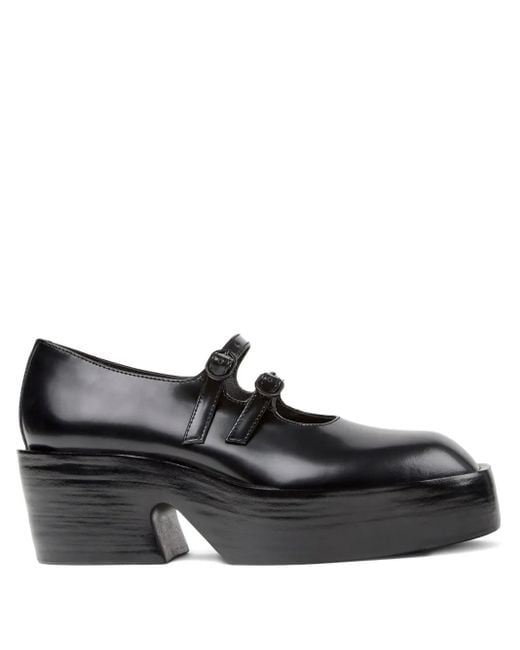 Camper Black Billie Buckle-Strap Pumps