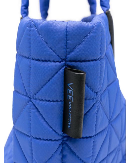 VEE COLLECTIVE Blue Small Vee Tote Bag