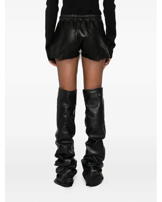 Rick Owens Leren Shorts in het Black
