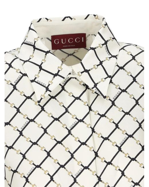 Gucci White Printed Shirt