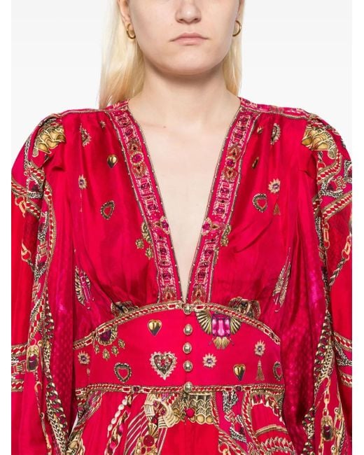 Camilla ウエストバンド ドレス Red