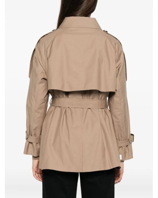 Max Mara ベルテッド ダブルコート Natural