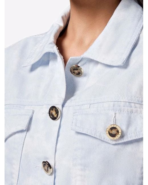 Philipp Plein Blue Bleach-Effect Denim Vest