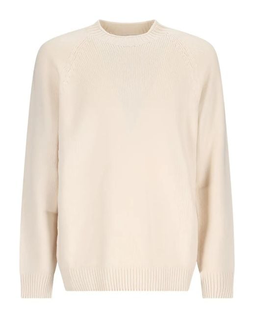 メンズ Lardini ラグランスリーブ セーター Natural