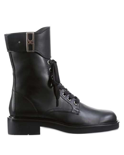 Högl Black Nick Lace-Up Leather Combat Boots