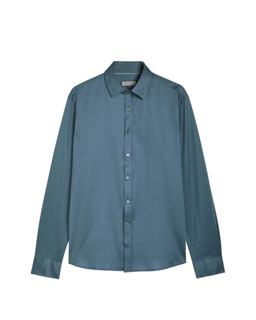 Canali Jersey Overhemd in het Blue voor heren