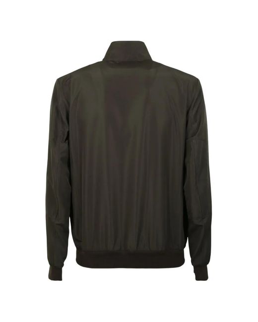 Kiton Black Zip-Up High-Neck Jacket for men
