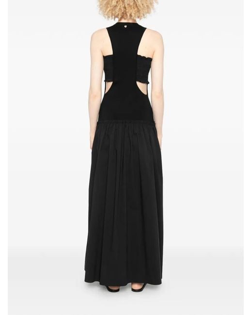 Liu Jo Black Long Dress With Cut-Out