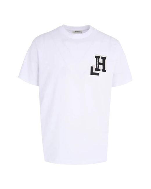 hinnominate White Logo-Detail T-Shirt for men