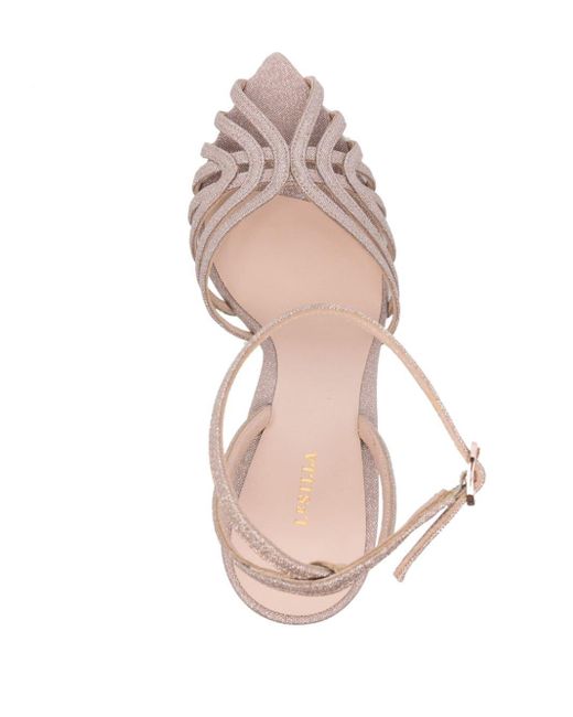 Le Silla Pink Embrace 110mm Leather Sandals