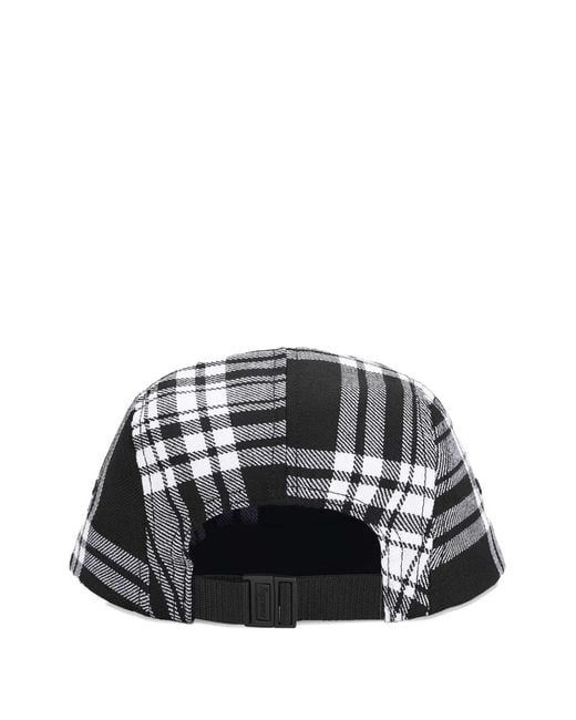Supreme Black Logo-Patch Cap for men