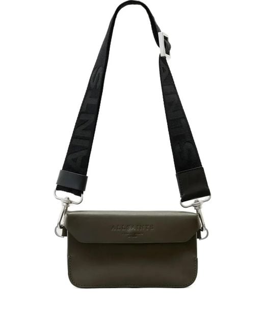 AllSaints Leather Crossbody Bag Black