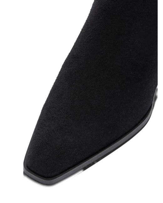 Aeyde Black Agata Cow Suede Leather