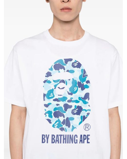 A Bathing Ape T-Shirt Mit Grafischem Print in Blue für Herren