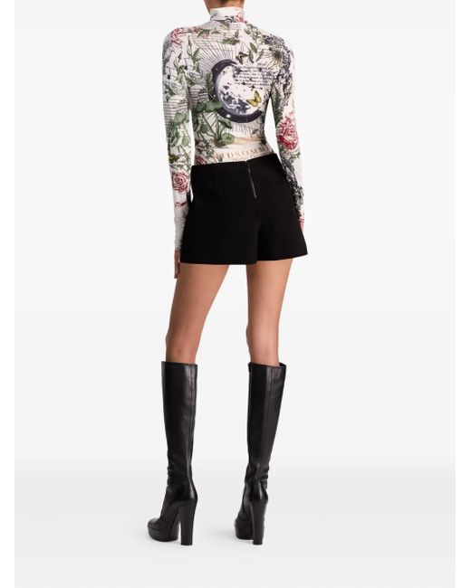 Alice + Olivia グラフィック タートルネックトップ Gray