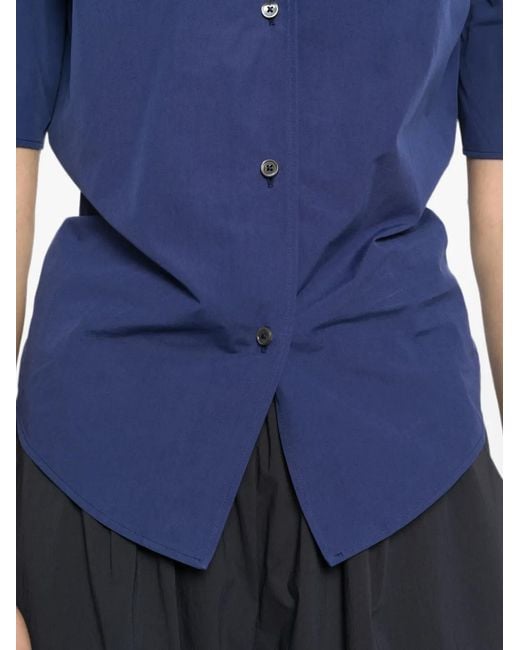 Jil Sander Blue Technical Faille Shirt
