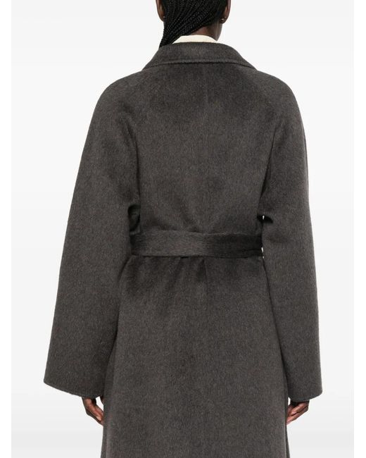 Arma Black Nouk Belted Wool Coat