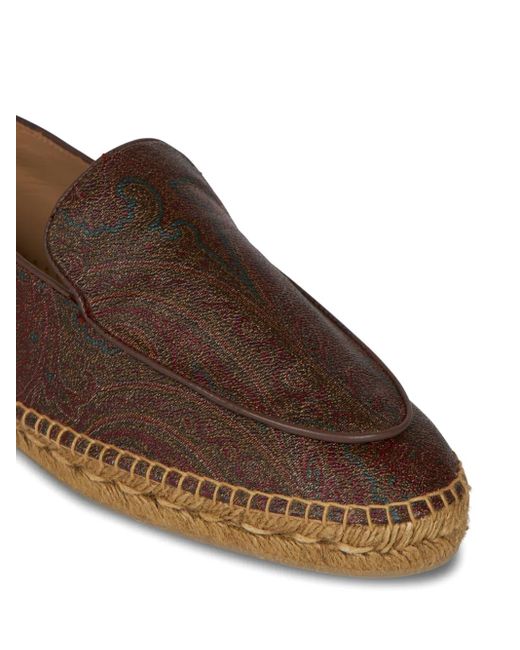 Etro Brown Leather Espadrilles for men