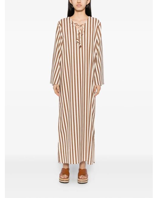 Bambah Brown Amazon Striped Dress