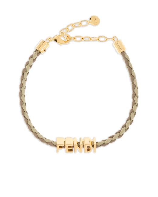 Fendi Metallic Logo Bracelet