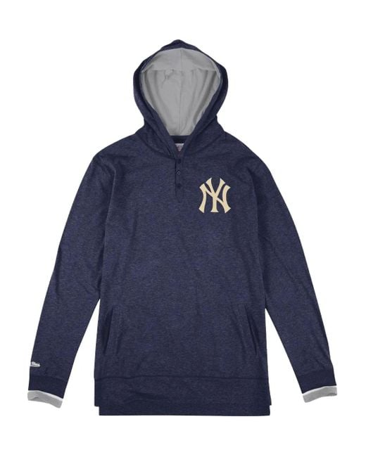 Mitchell & Ness New York Yankees Hoodie Met Lange Mouwen in het Blue voor heren