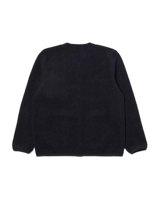 Universal Works Blue Buttoned Cardigan for men