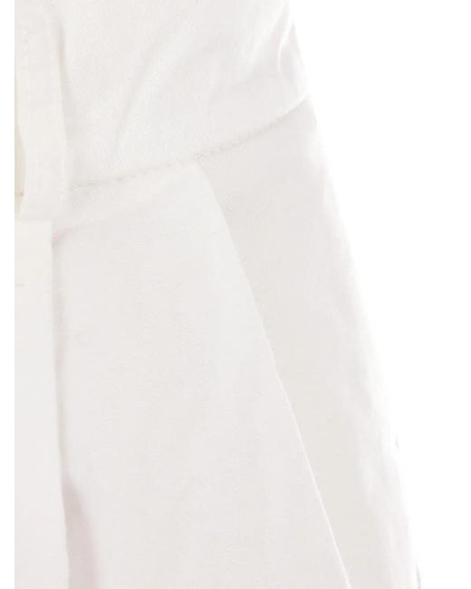 MYTHINKS Straight Plooibroek in het White