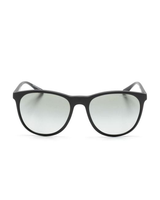 Emporio Armani Black Round-frame Sunglasses for men