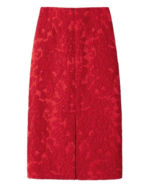 LaDoubleJ Rok Met Bloemenprint in het Red