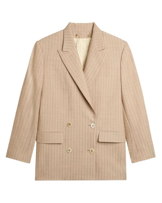 Golden Goose Deluxe Brand Natural Pinstriped Blazer