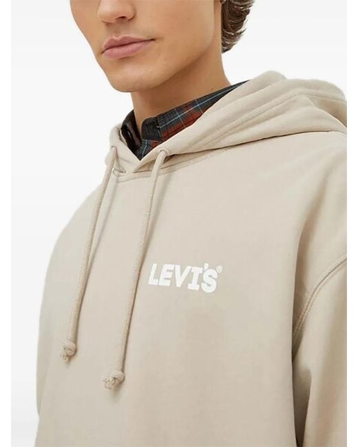 Levi's Natural Drawstring Logo Hoodie for men