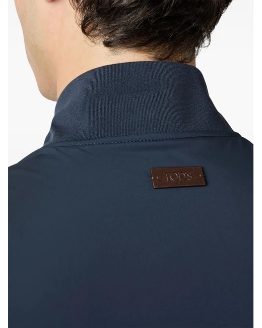 Tod's Blue Technical Fabric Bomber Jacket for men