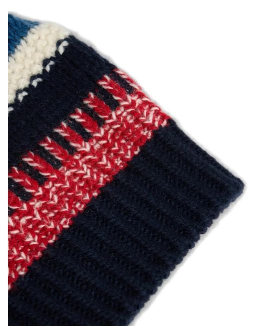 DSquared² Blue Knit Beanie Hat for men
