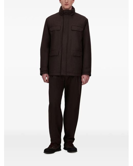 Herno Brown Flannel Field Jacket for men