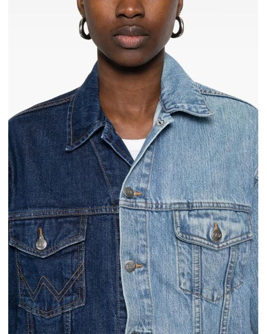 E.L.V. Denim Denim Jack in het Blue