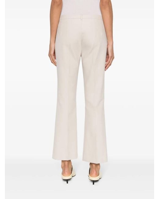 Max Mara Natural Pressed-Crease Flared Trousers