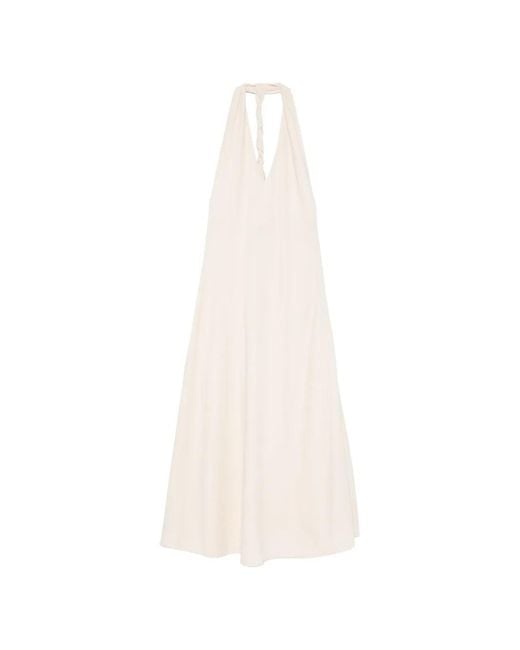 Marc Ellis White Braided-Strap Maxi Dress