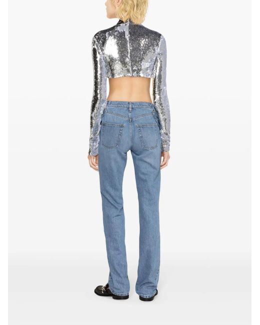 Coperni Blue Open Hip Straight-Leg Jeans