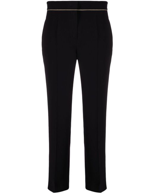 Max Mara Black Stella Cropped Tailored Trousers