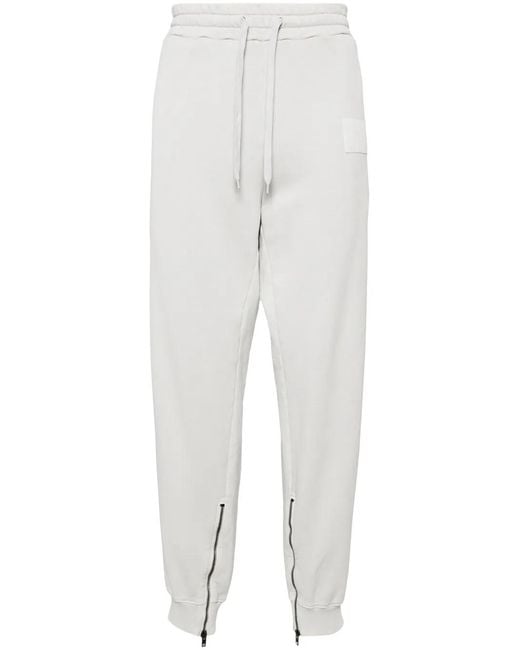 Moschino White Logo-Patched Track Pants for men