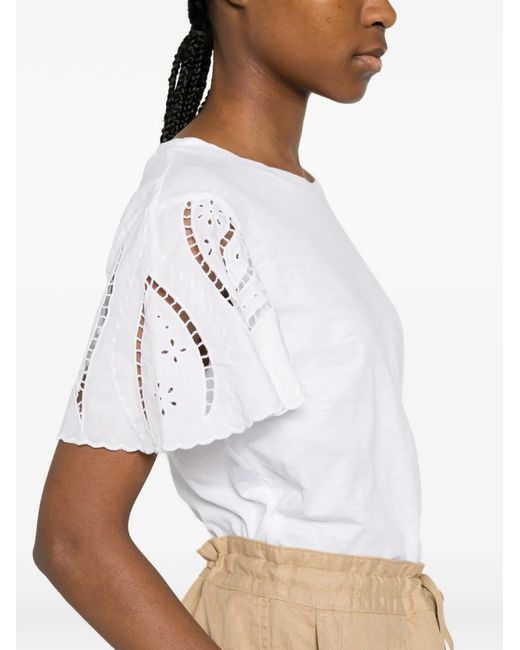 Ralph Lauren White Broderie-Anglaise T-Shirt